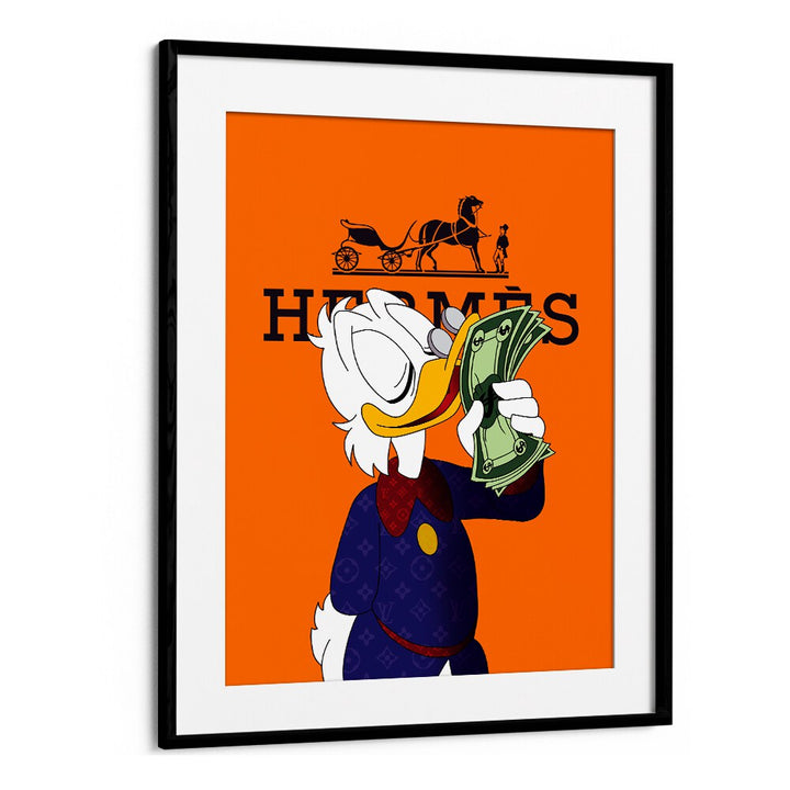 Donald X Hermes Comic Wall Art Comic Posters in Black Frame With Mount