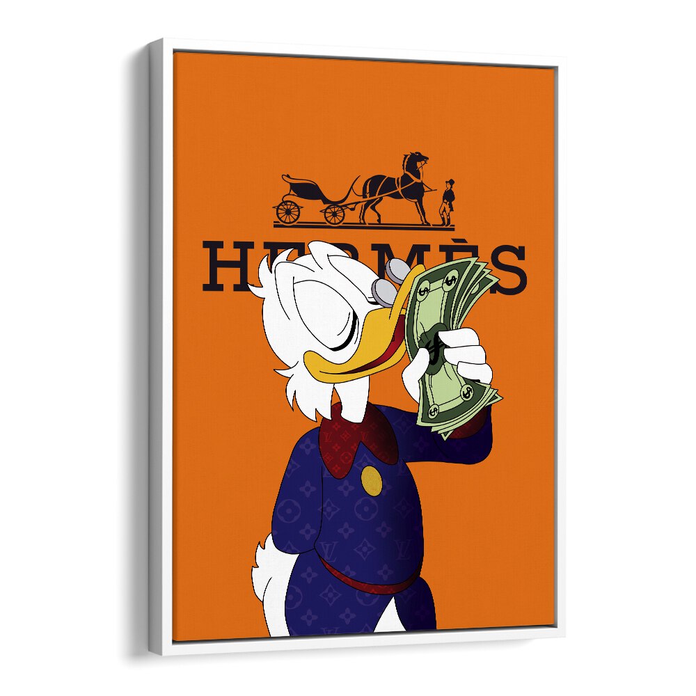 Donald X Hermes Comic Wall Art Comic Posters in White Floater Frame