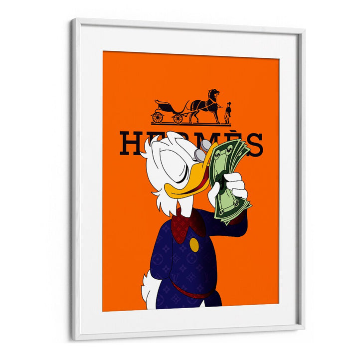 Donald X Hermes Comic Wall Art Comic Posters in White Frame With Mount