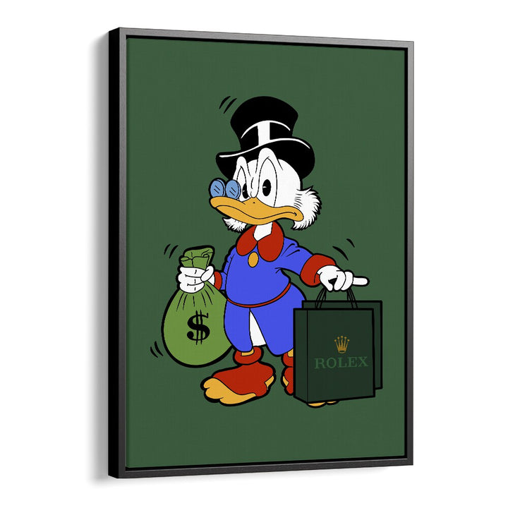 Donald X Rolex Comic Wall Art Comic Posters in Black Floater Frame