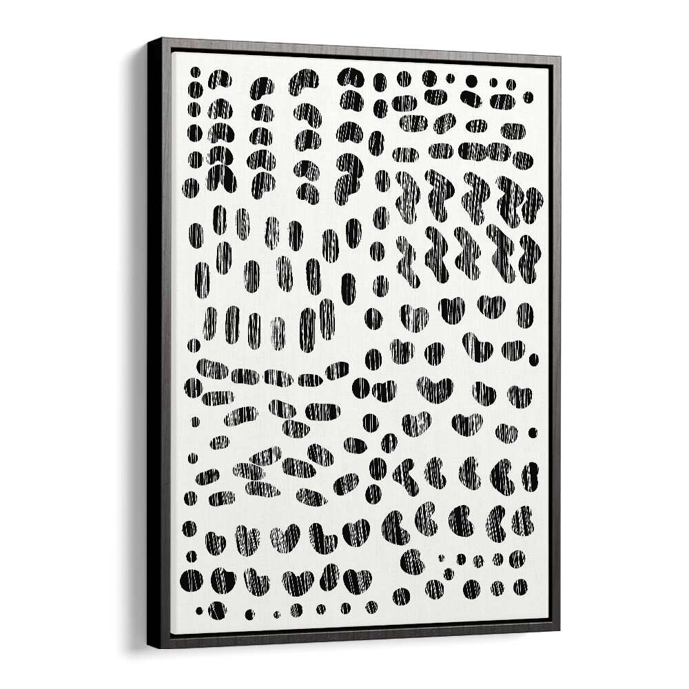 Dots And Strokes By Dan Hobday Abstract Art Abstract Paintings in Black Floater Frame