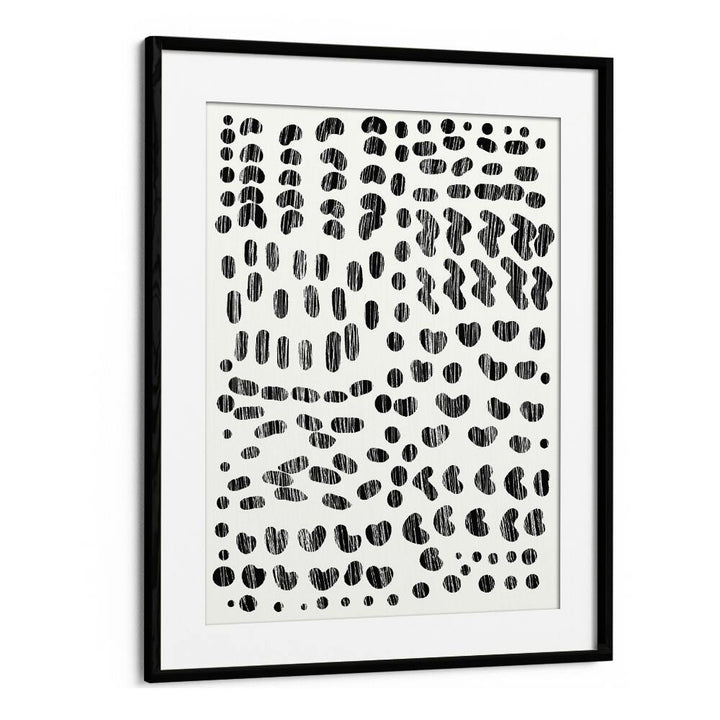 Dots And Strokes By Dan Hobday Abstract Art Abstract Paintings in Black Frame With Mount