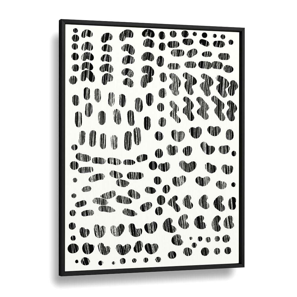 Dots And Strokes By Dan Hobday Abstract Art Abstract Paintings in Black Plain Frame