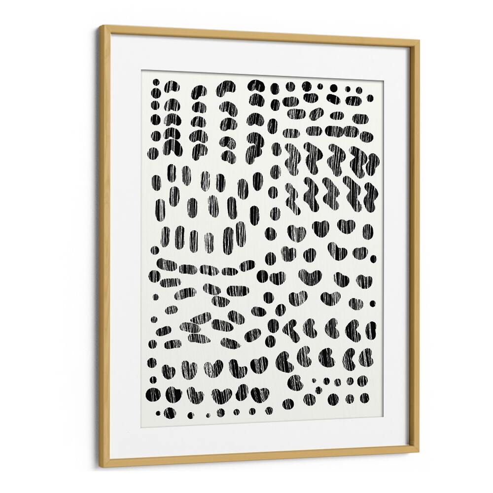 Dots And Strokes By Dan Hobday Abstract Art Abstract Paintings in Oak Wood Frame With Mount