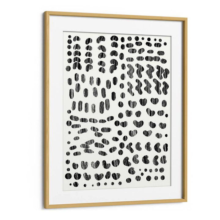 Dots And Strokes By Dan Hobday Abstract Art Abstract Paintings in Oak Wood Frame With Mount