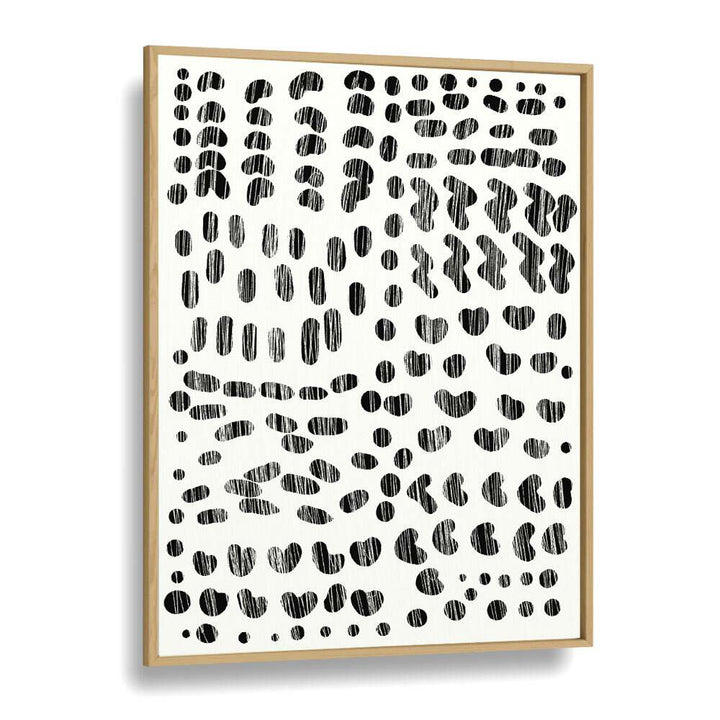 Dots And Strokes By Dan Hobday Abstract Art Abstract Paintings in Oak Wood Plain Frame