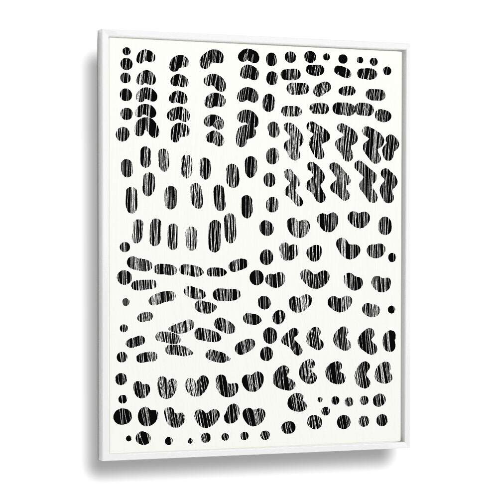 Dots And Strokes By Dan Hobday Abstract Art Abstract Paintings in White Plain Frame