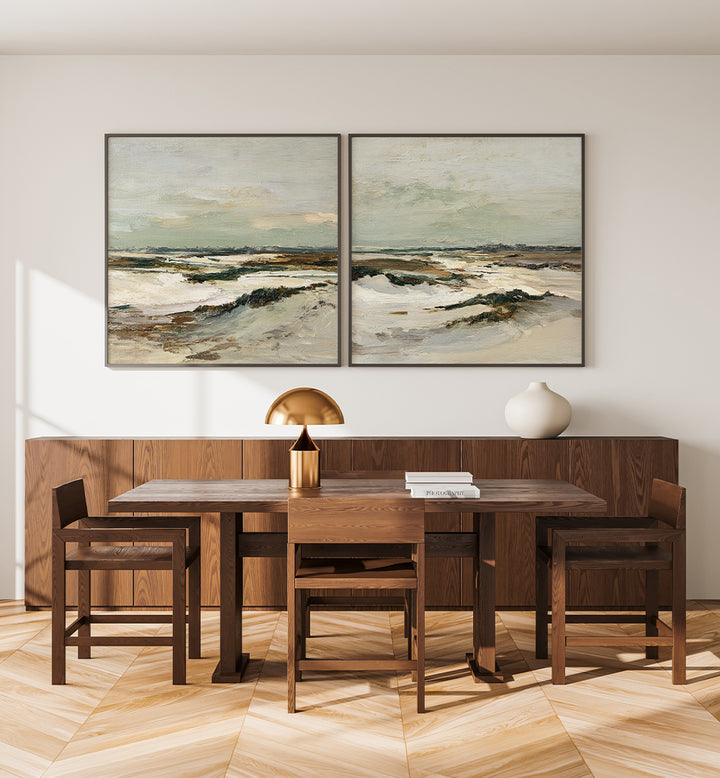 DRIFTWOOD HORIZONS , SET OF 2 PAINTINGS