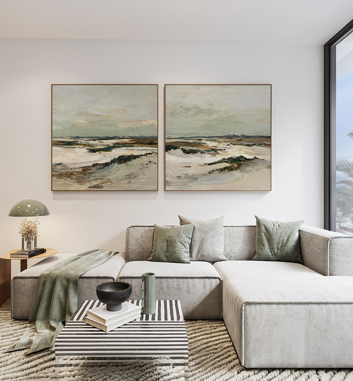 DRIFTWOOD HORIZONS , SET OF 2 PAINTINGS