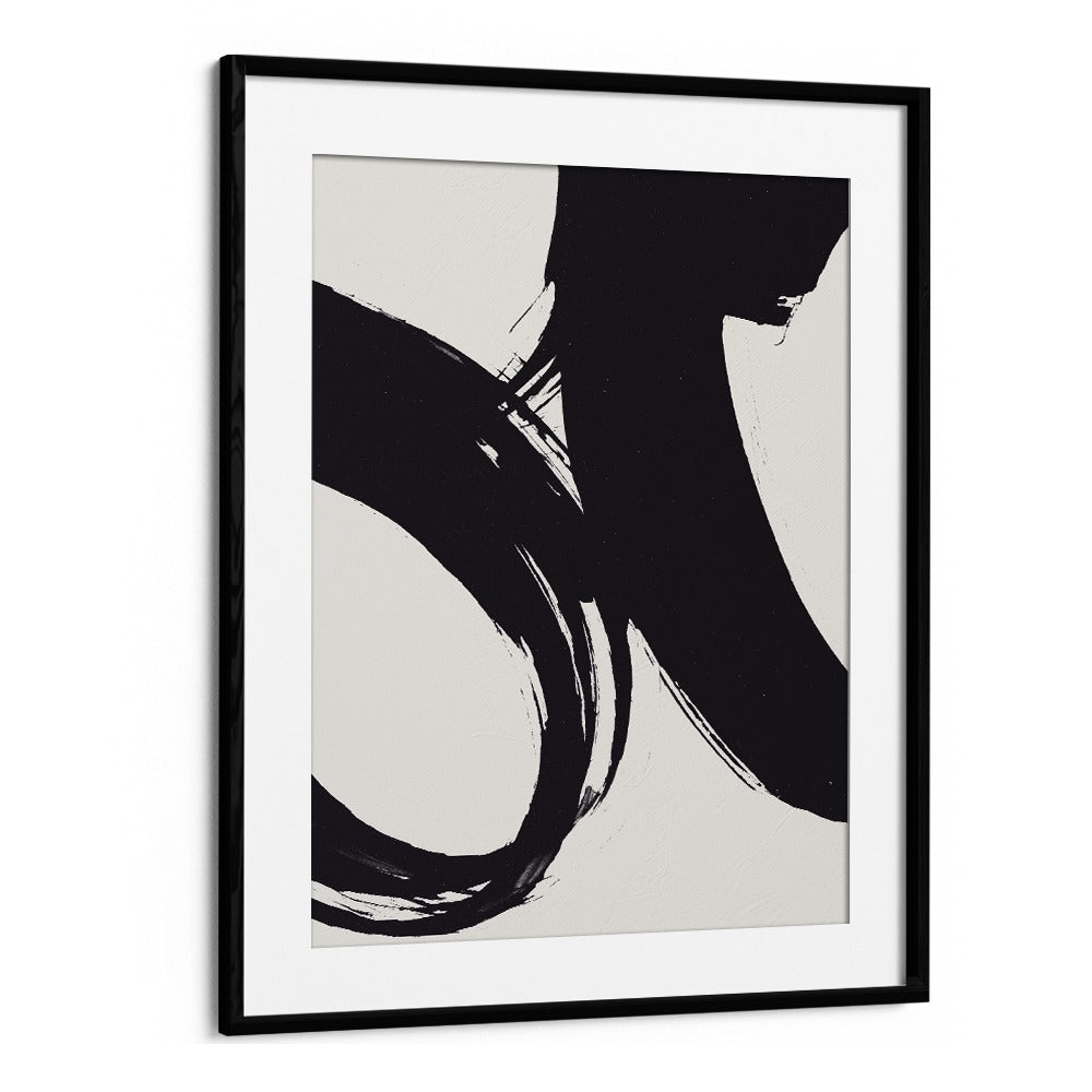 Dune Abstract Paintings Abstract Art Prints in Black Frame With Mount