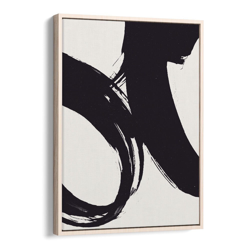 Dune Abstract Paintings Abstract Art Prints in Oak Wood Floater Frame