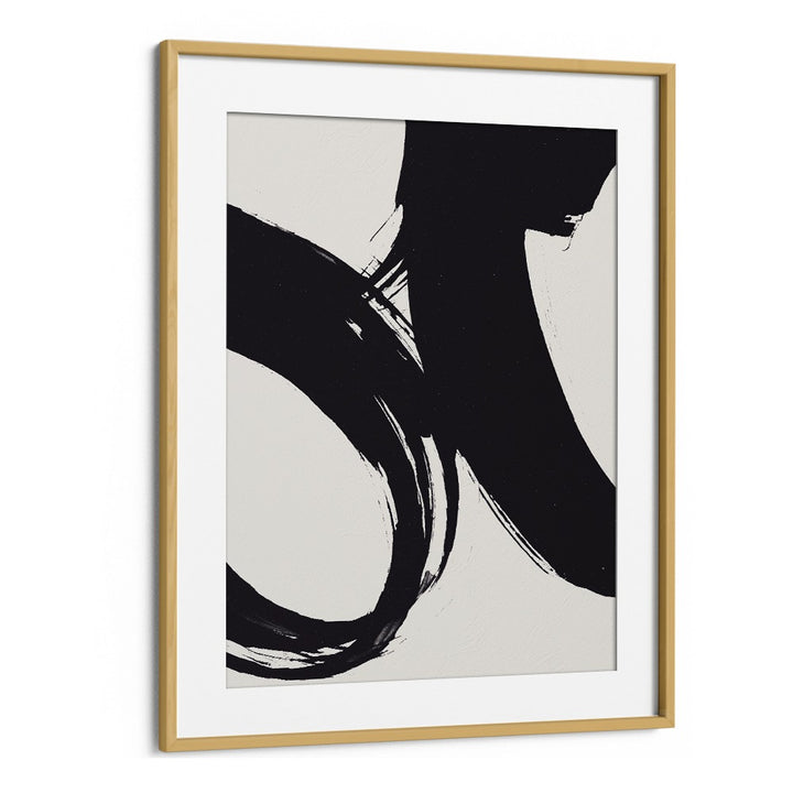 Dune Abstract Paintings Abstract Art Prints in Oak Wood Frame With Mount