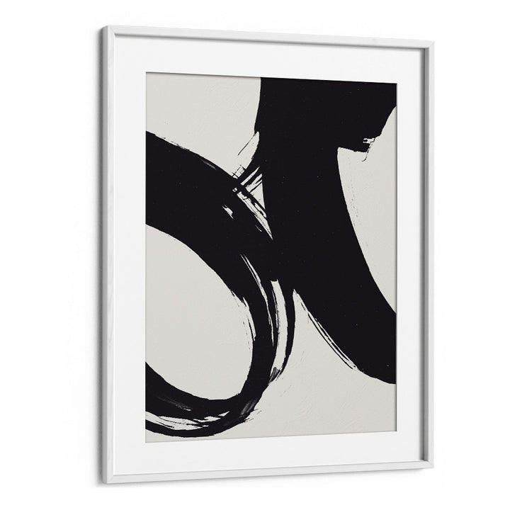 Dune Abstract Paintings Abstract Art Prints in White Frame With Mount