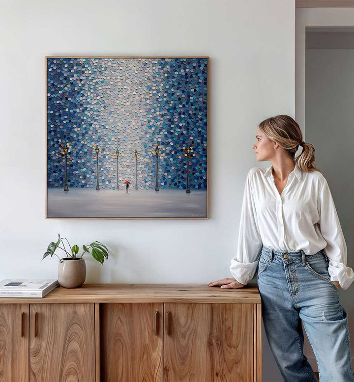 EARLY AT NIGHT , MODERN IMPRESSIONISM PAINTINGS