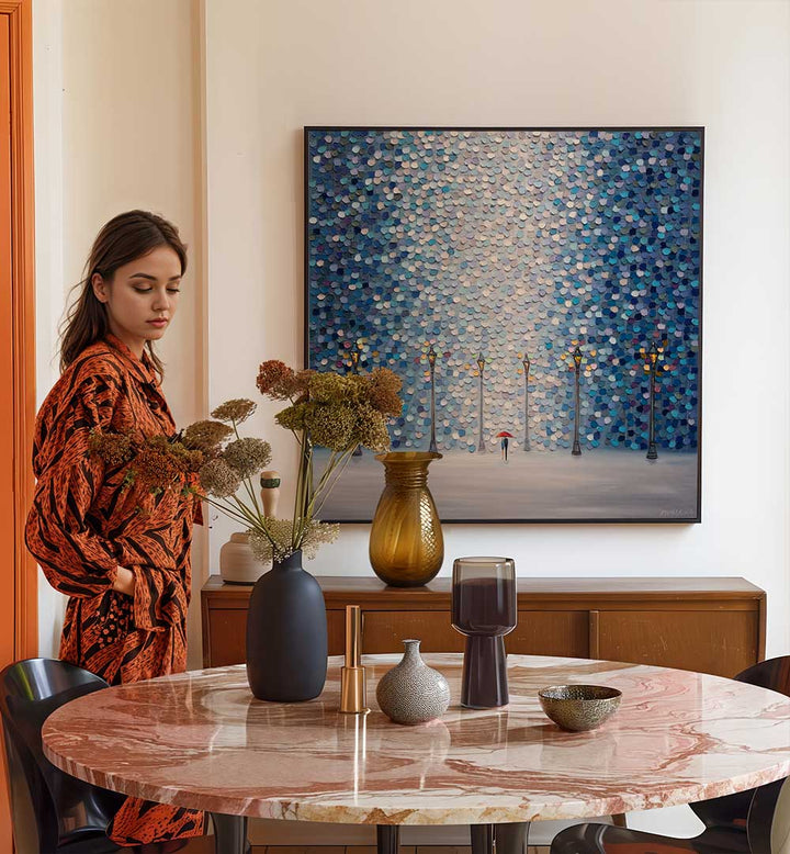 EARLY AT NIGHT , MODERN IMPRESSIONISM PAINTINGS