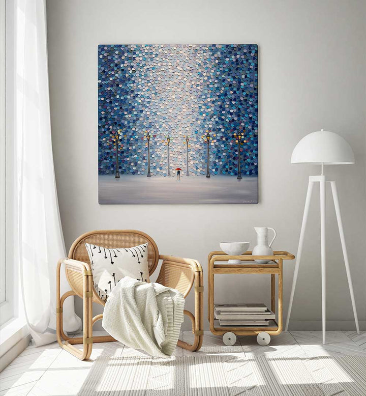 EARLY AT NIGHT , MODERN IMPRESSIONISM PAINTINGS