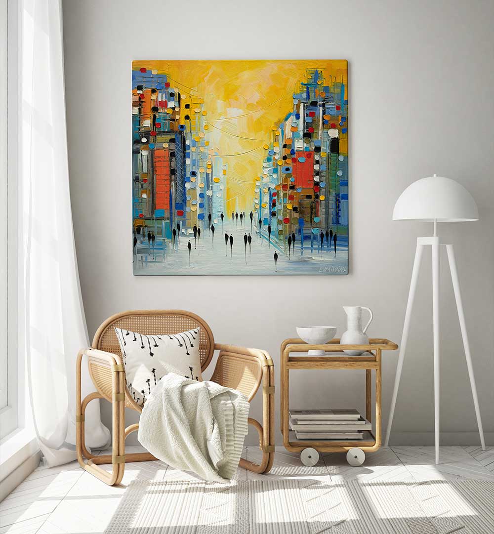 EARLY SUNSET , MODERN IMPRESSIONISM PAINTINGS