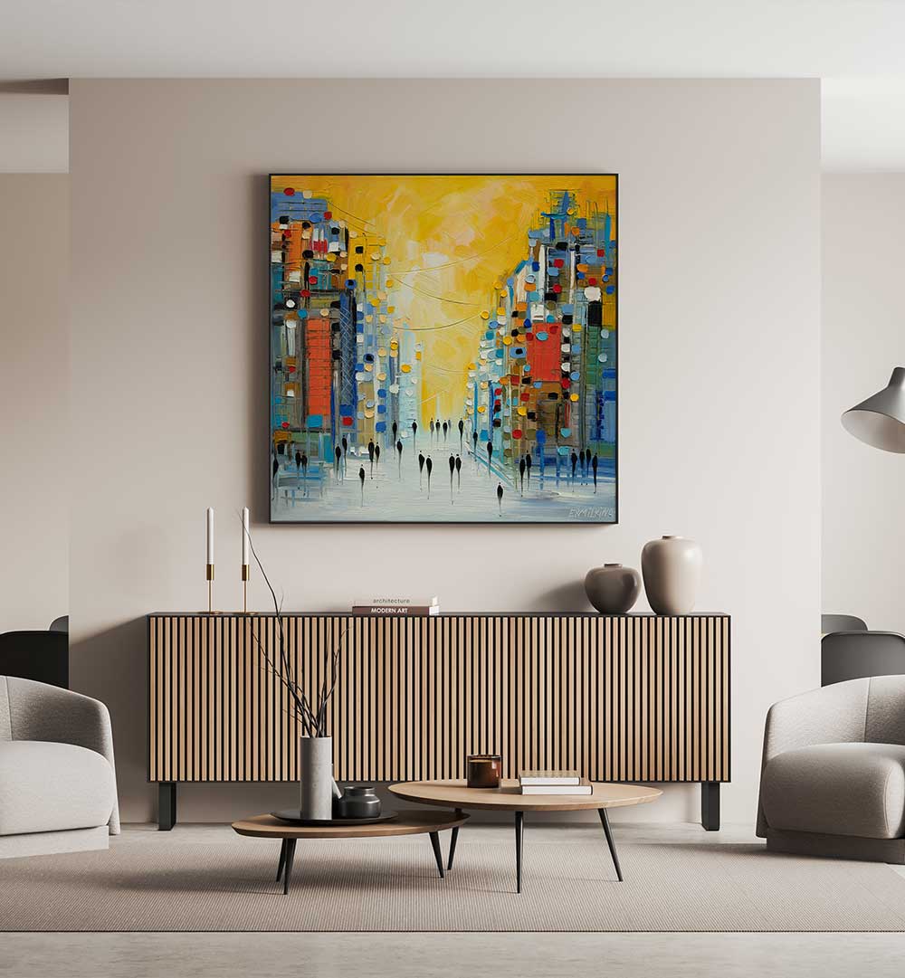 EARLY SUNSET , MODERN IMPRESSIONISM PAINTINGS