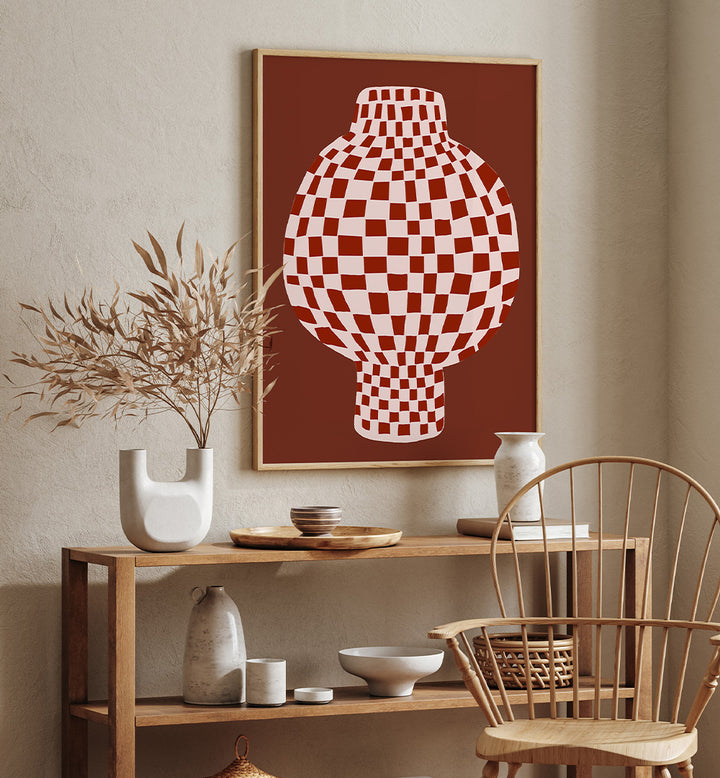 EARTHY CHECKERED VASE