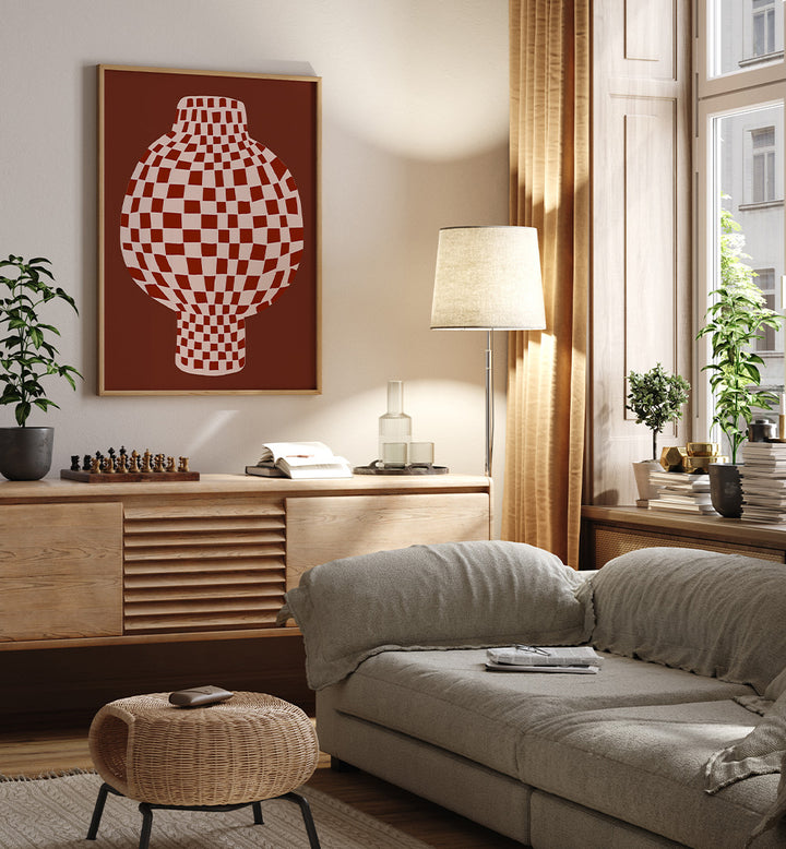 EARTHY CHECKERED VASE