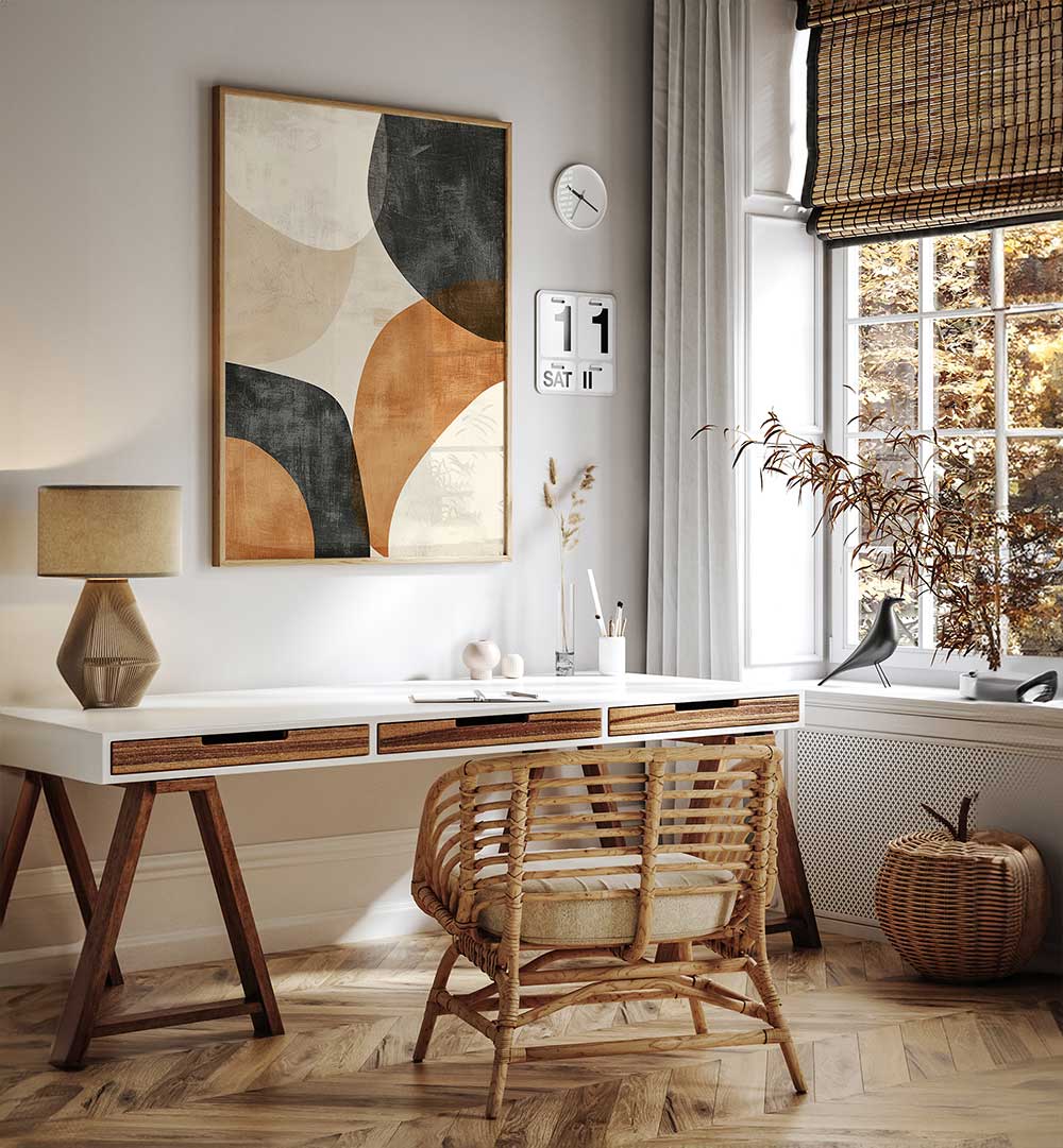 EARTHY GEO VIII , GEOMETRIC ART PRINTS