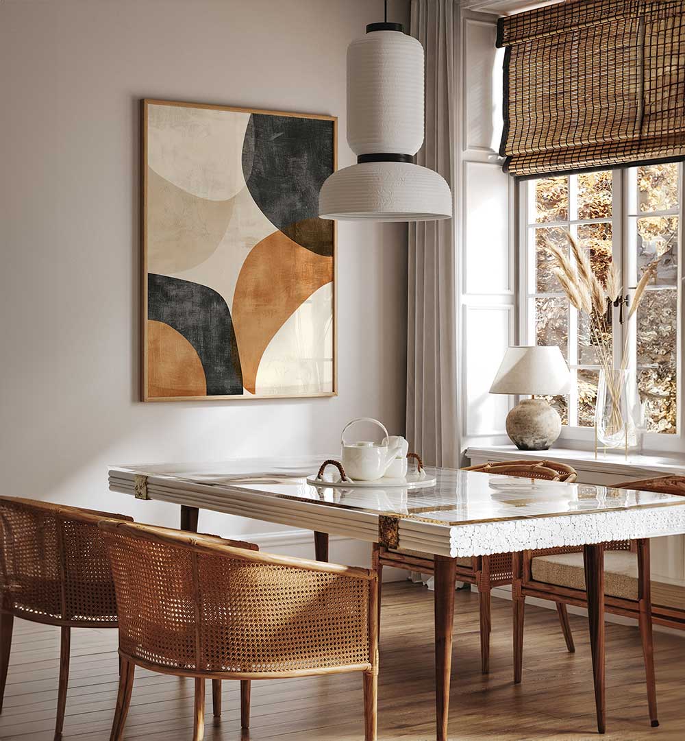 EARTHY GEO VIII , GEOMETRIC ART PRINTS