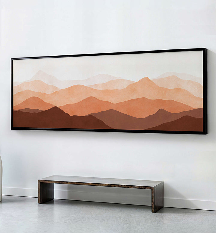 EARTHY MOUNTAIN LAYERS  , PANORAMIC ART
