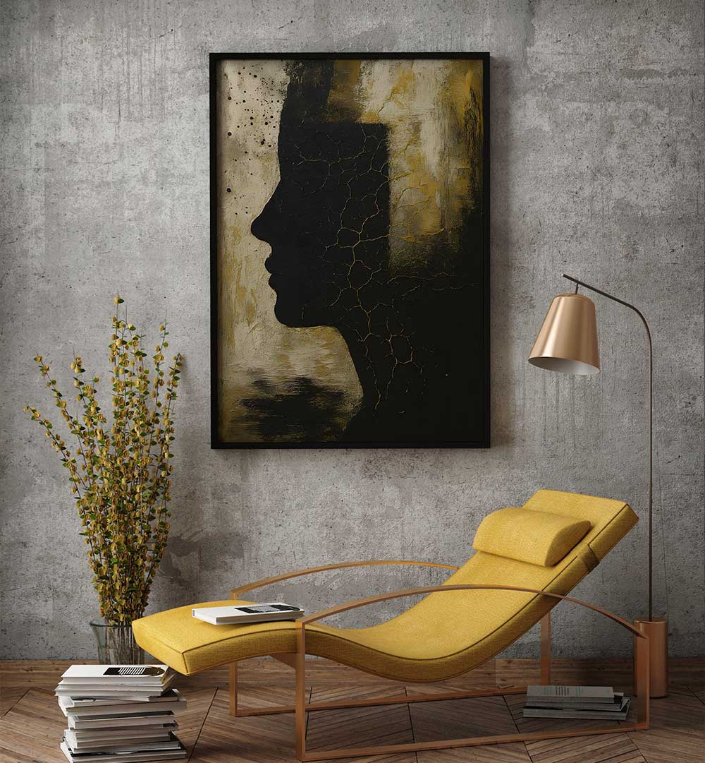ECHO OF A PROFILE , EXPRESSIONISM PAINTINGS