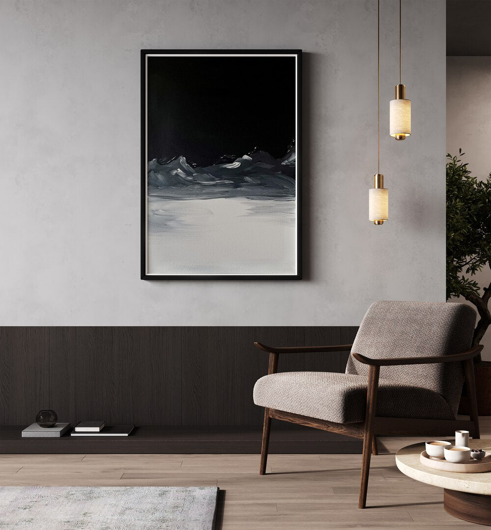 ECHOES OF DISTANT, ABSTRACT PAINTINGS showcased in a stylish living space, enhancing modern decor and evoking emotion.