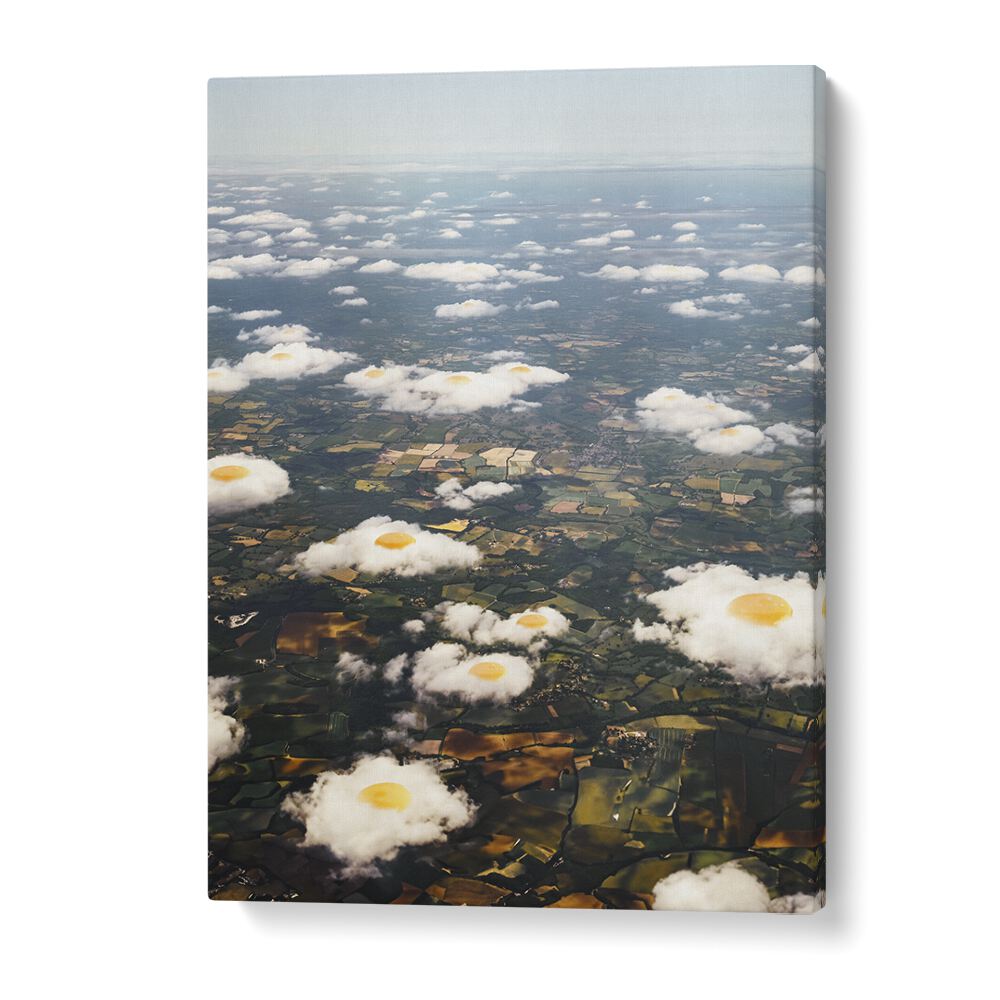 Eggy Clouds Surreal Painting Artwork in Gallery Wrap