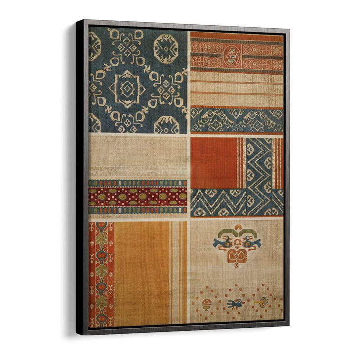 Egyptian Pattern Egyptian Art Artwork in Black Floater Frame