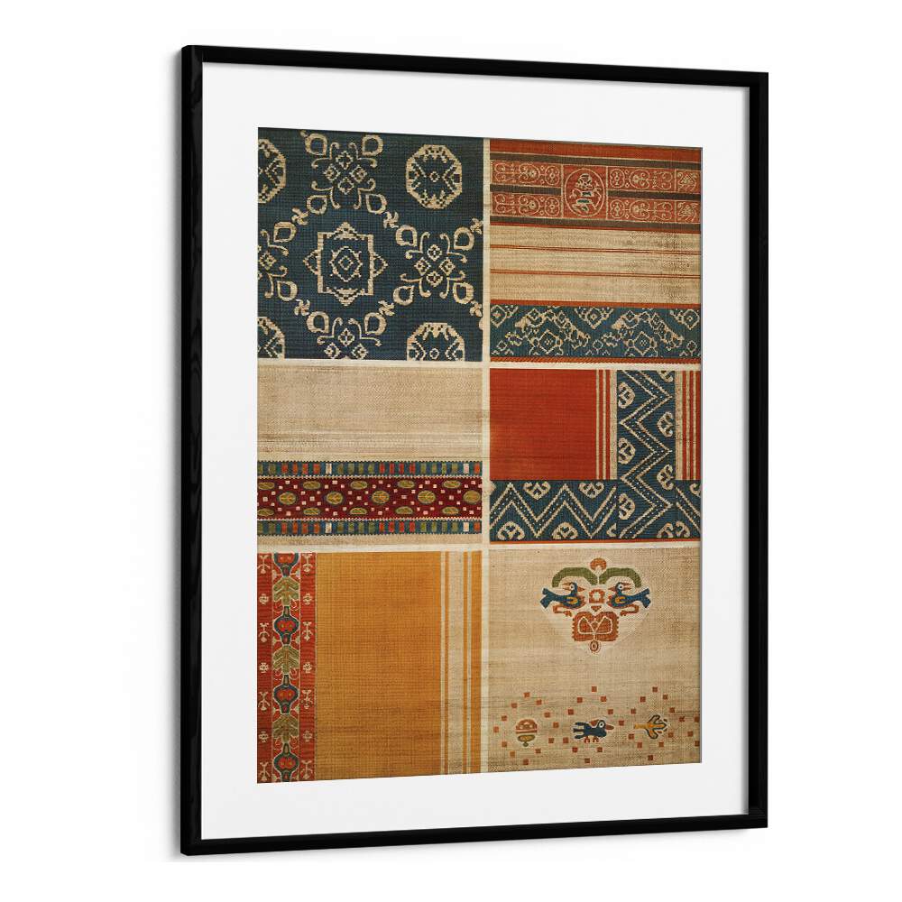 Egyptian Pattern Egyptian Art Artwork in Black Frame With Mount