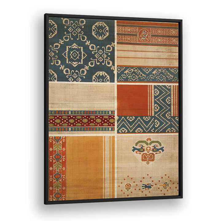 Egyptian Pattern Egyptian Art Artwork in Black Plain Frame