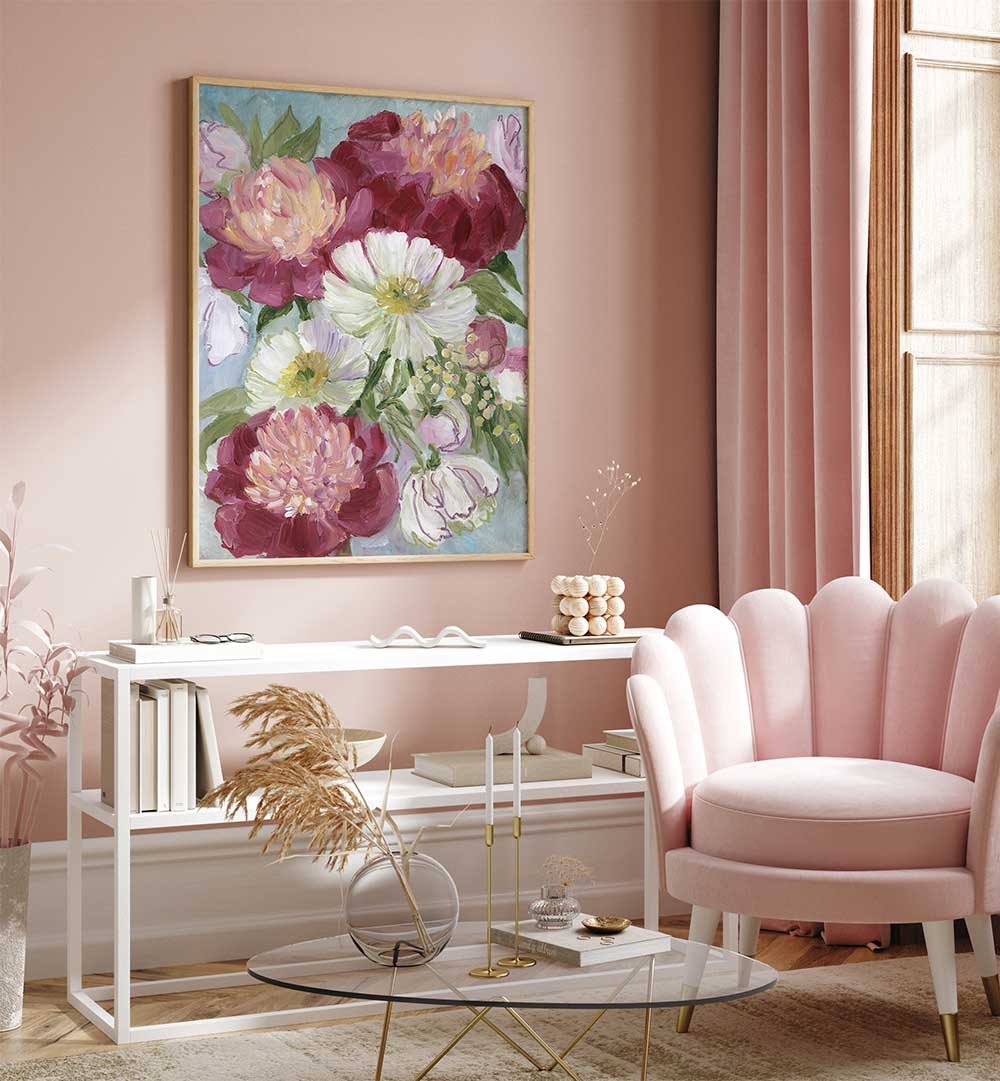 ELEANORA PAINTERLY FLORALS , FLORAL FLOWER PAINTINGS
