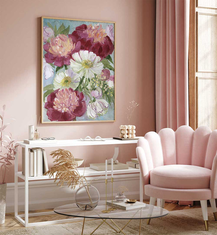 ELEANORA PAINTERLY FLORALS , FLORAL FLOWER PAINTINGS