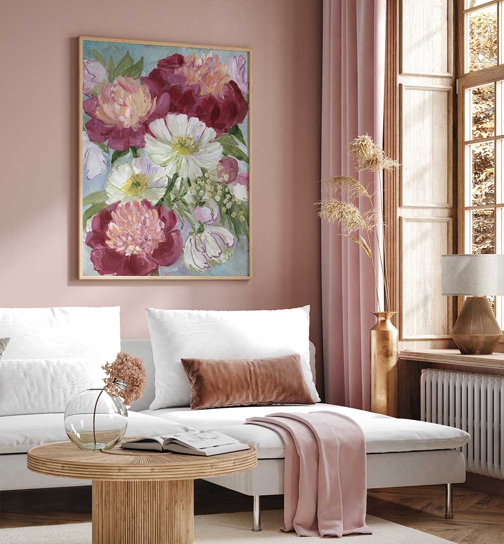 ELEANORA PAINTERLY FLORALS , FLORAL FLOWER PAINTINGS