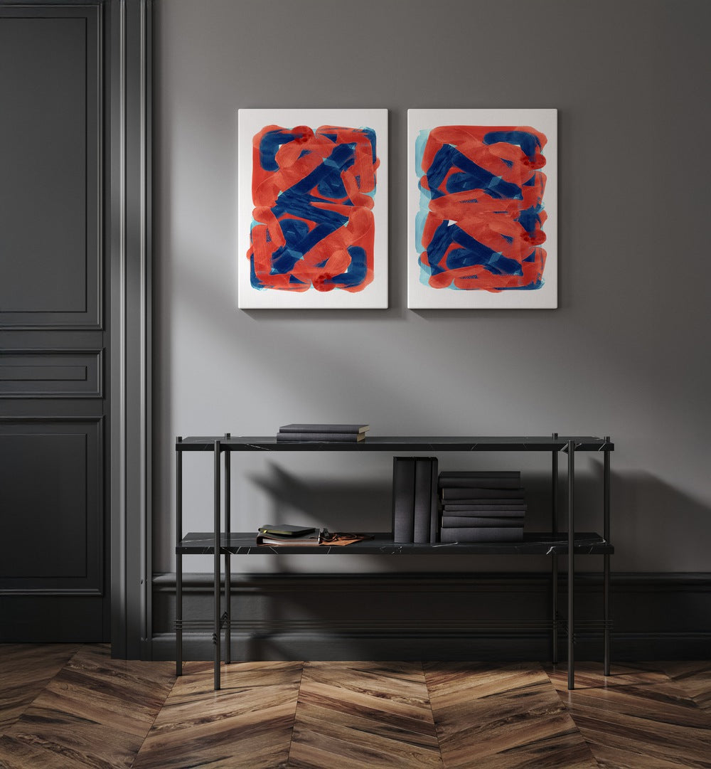 ELECTRIC PULSE SET , SET OF 2 PAINTINGS