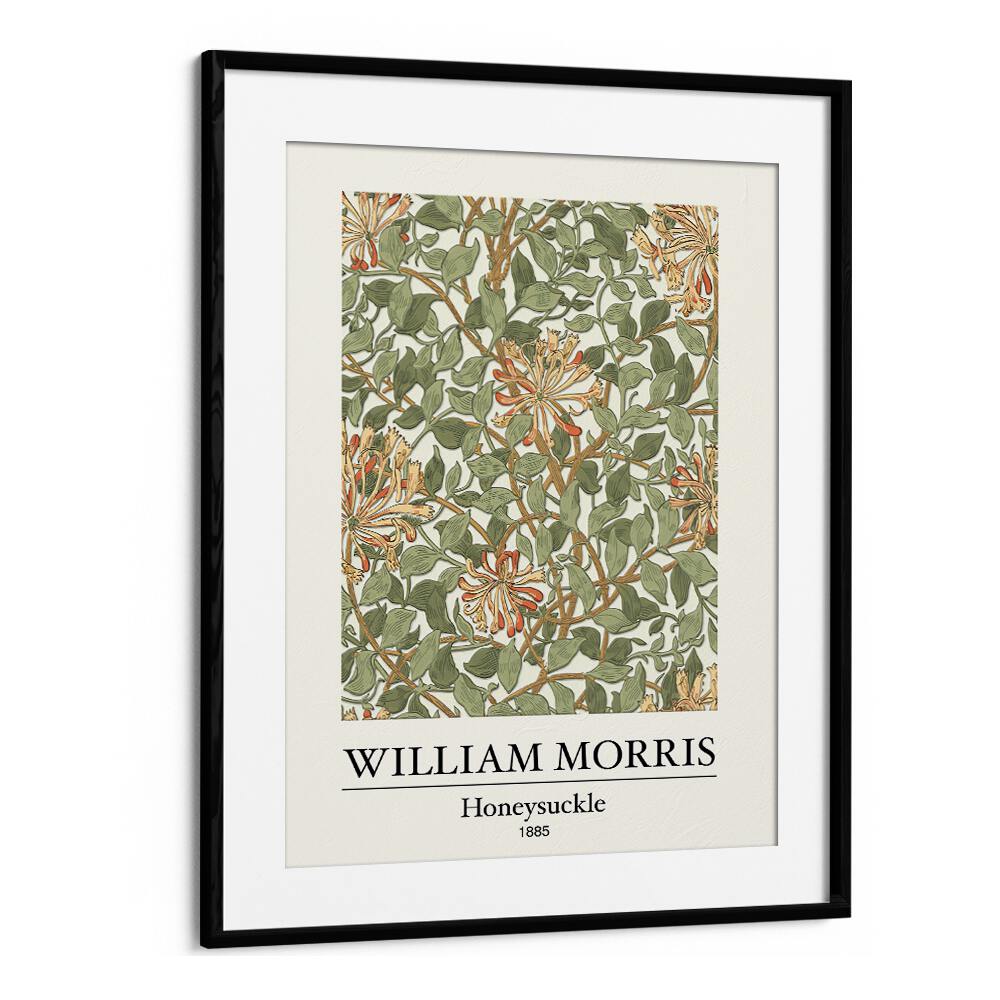 Elegance In Bloom William Morris' Honeysuckle, 1885 William Morris's art painting Artwork in Black Frame With Mount