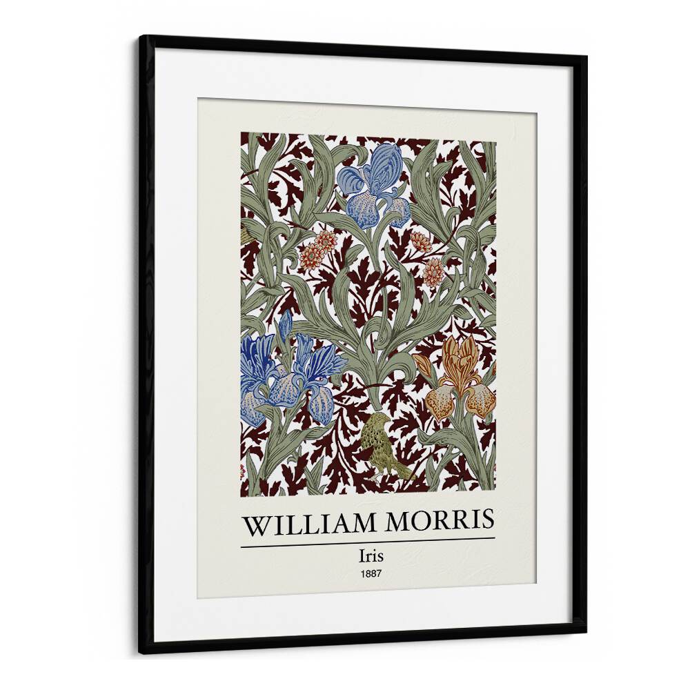 Elegance In Bloom William Morris' 'iris' 1887 William Morris's art painting Artwork in Black Frame With Mount