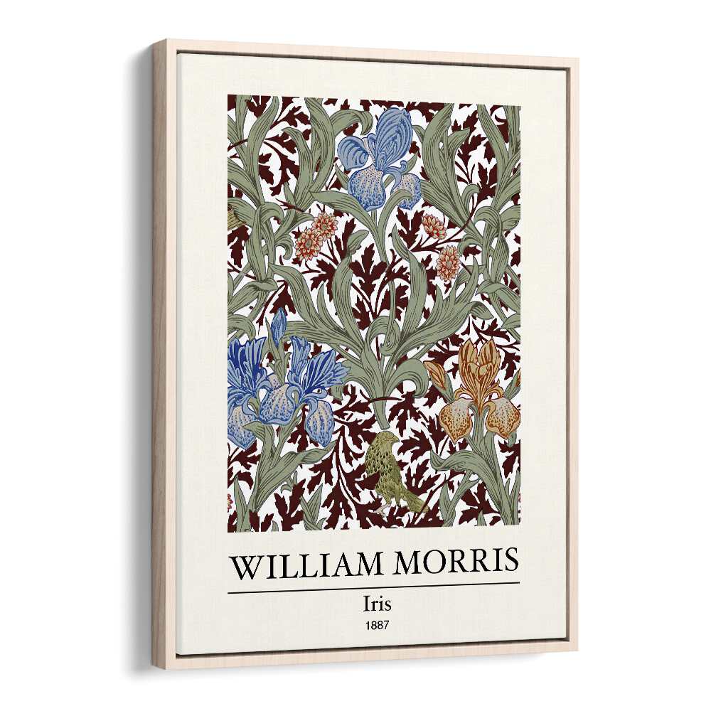 Elegance In Bloom William Morris' 'iris' 1887 William Morris's art painting Artwork in Oak Wood Floater Frame