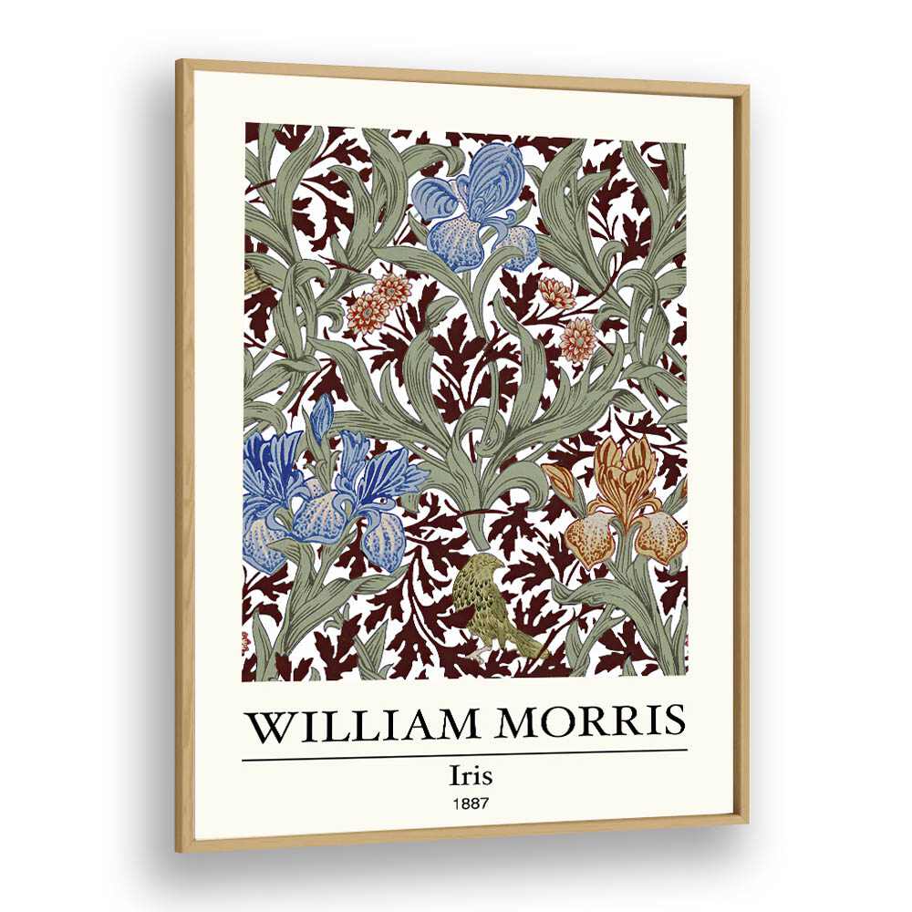 Elegance In Bloom William Morris' 'iris' 1887 William Morris's art painting Artwork in Oak Wood Plain Frame