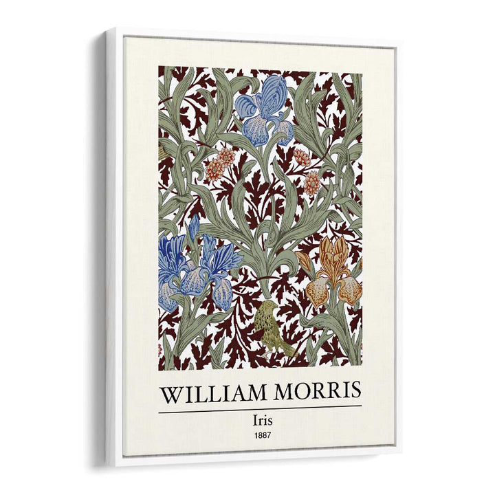 Elegance In Bloom William Morris' 'iris' 1887 William Morris's art painting Artwork in White Floater Frame