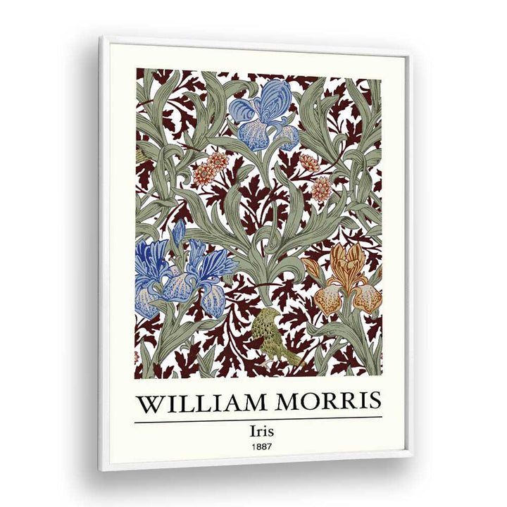 Elegance In Bloom William Morris' 'iris' 1887 William Morris's art painting Artwork in White Plain Frame