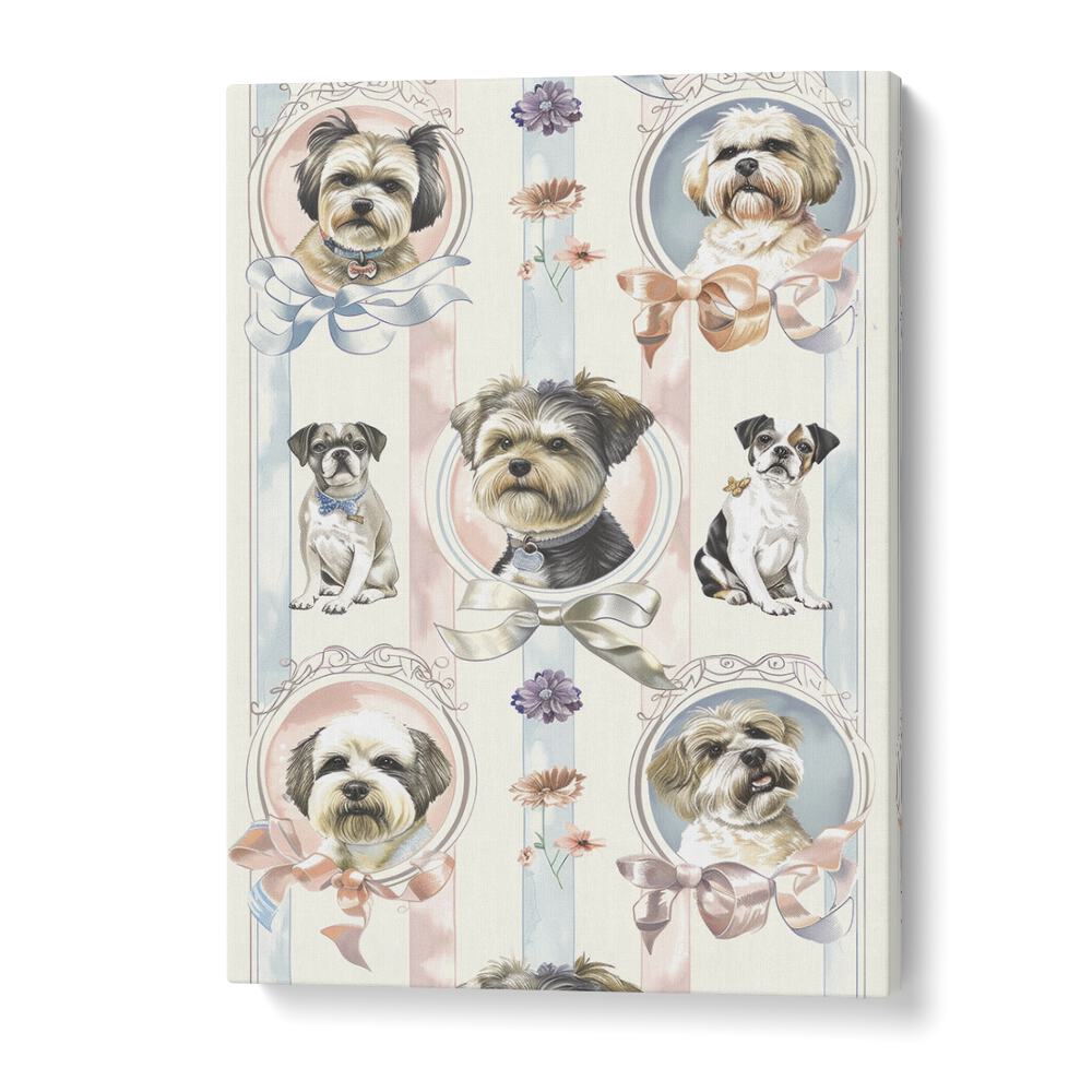 Elegant Canines Kids Art Artwork in Gallery Wrap
