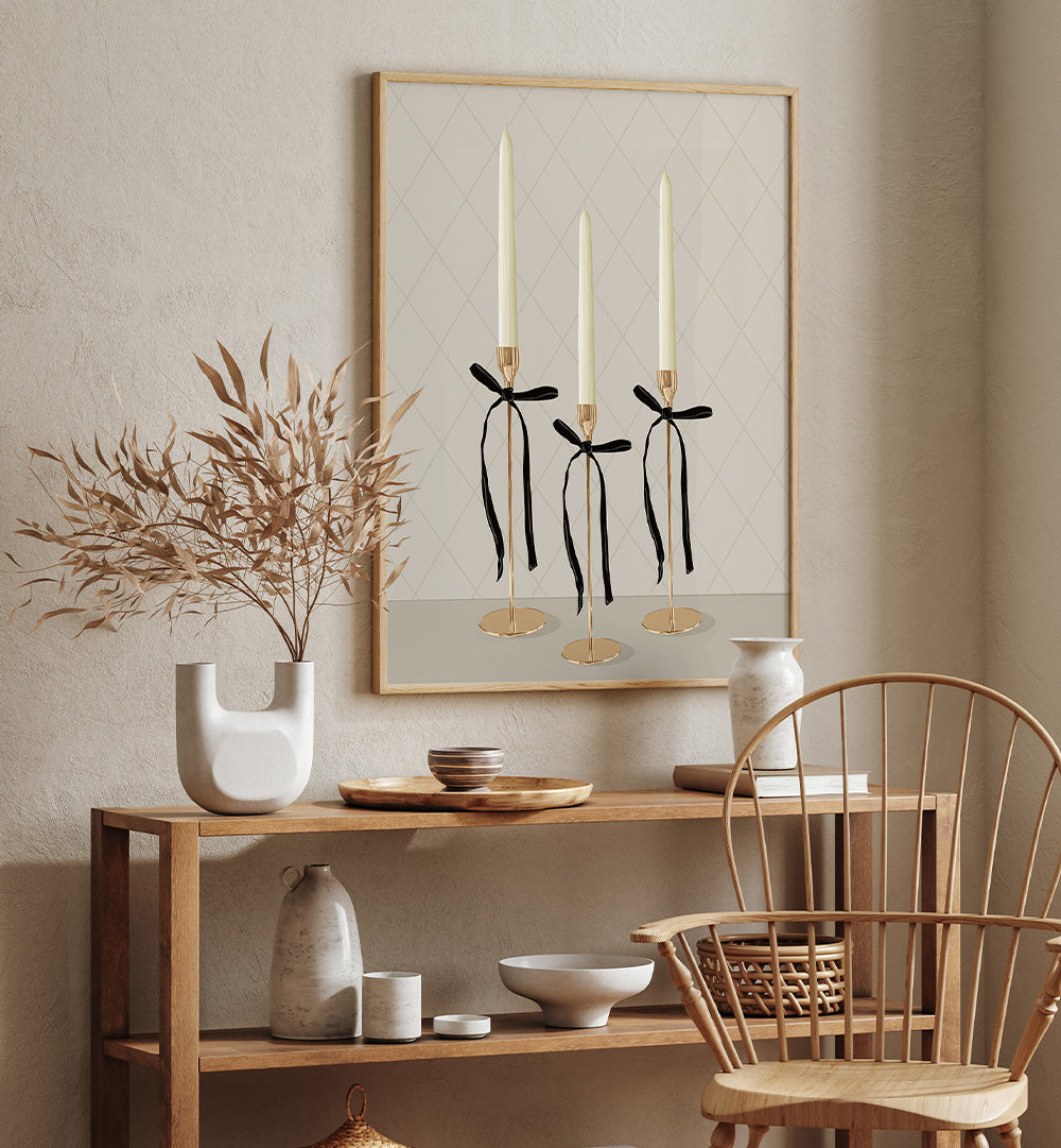 ELEGANT GOLD TAPER CANDLES