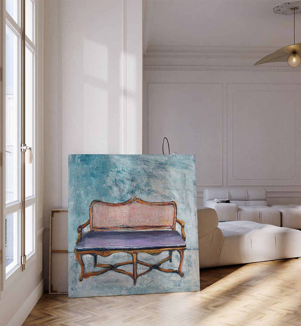 ELEGANT PURPLE SETTEE