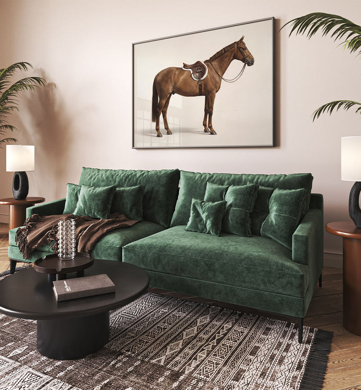 ELEGANT SADDLED HORSE