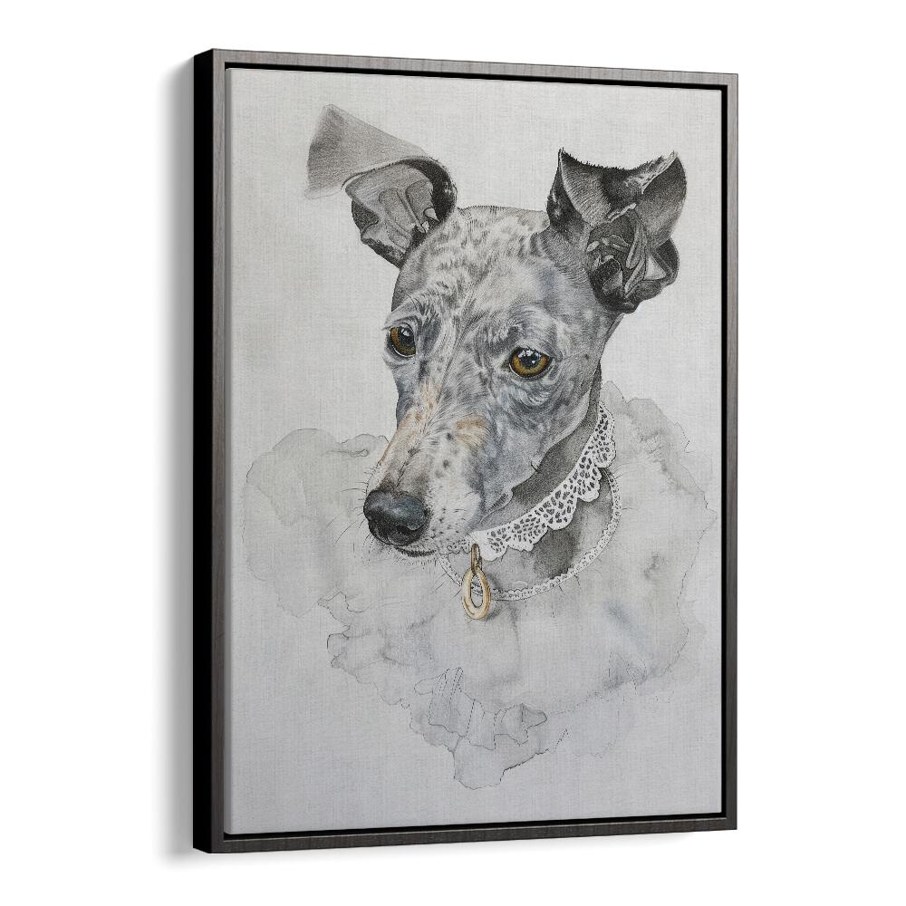 Elegant Sadie Kids Art Artwork in Black Floater Frame
