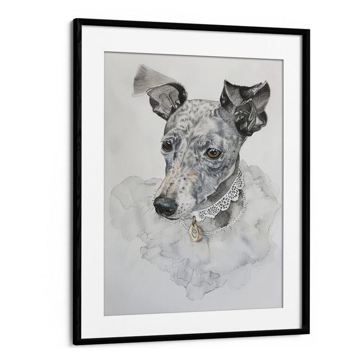 Elegant Sadie Kids Art Artwork in Black Frame With Mount
