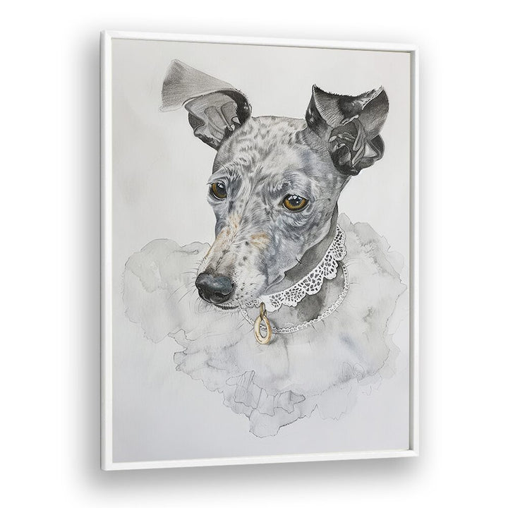 Elegant Sadie Kids art Artwork in White Plain Frame White
